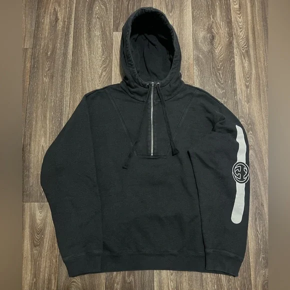 Gucci Print Half Zip Pullover Hoodie - Picture 2 of 8